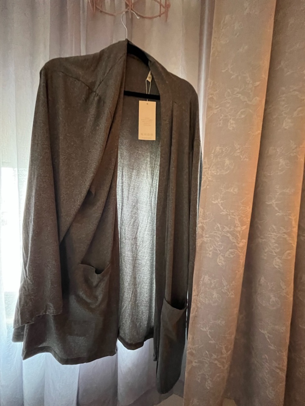 Amazon NWT Gray cardigan with pockets